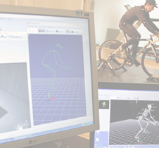 Athlete Cyclist performance measured by sensory equipment